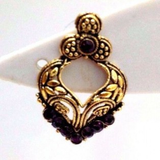 Golden Oxidized Women Earring Bali Jhumka Jhumki Jewelry PushBack Classy Gift 59
